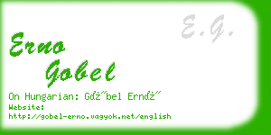 erno gobel business card